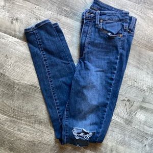 Paige High Waisted Distressed Jeans